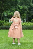 Long Elegant lace Tulle Dress with belt for Girls