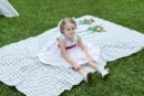 Floral princess sleeveless dress with detachable bow tie