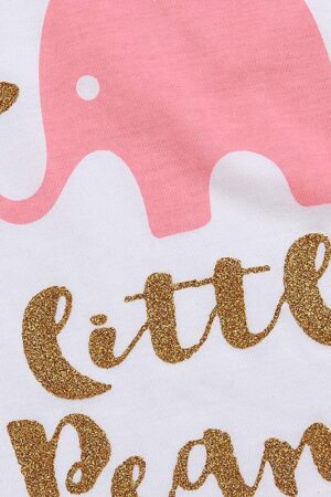 3-piece pink little peanut onesie, romper with headband summer outfit